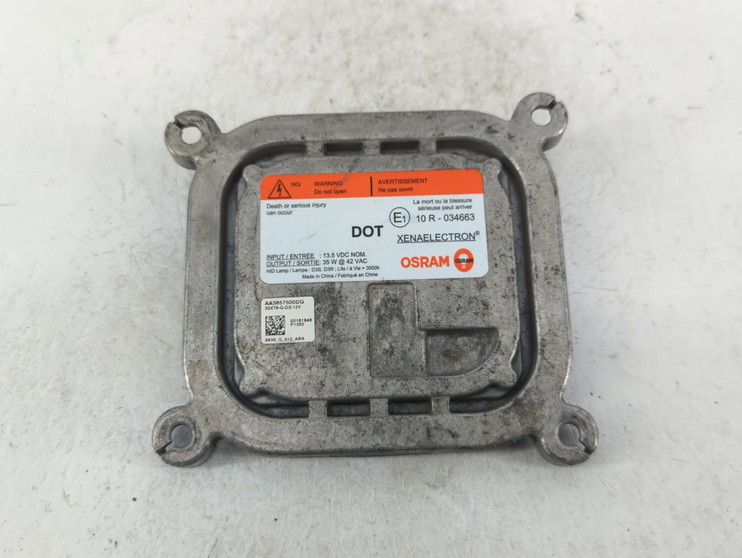 2013-2016 Ford Escape Headlight Ballast Head Light Silver Steel Metallic - Oemusedautoparts1.com
