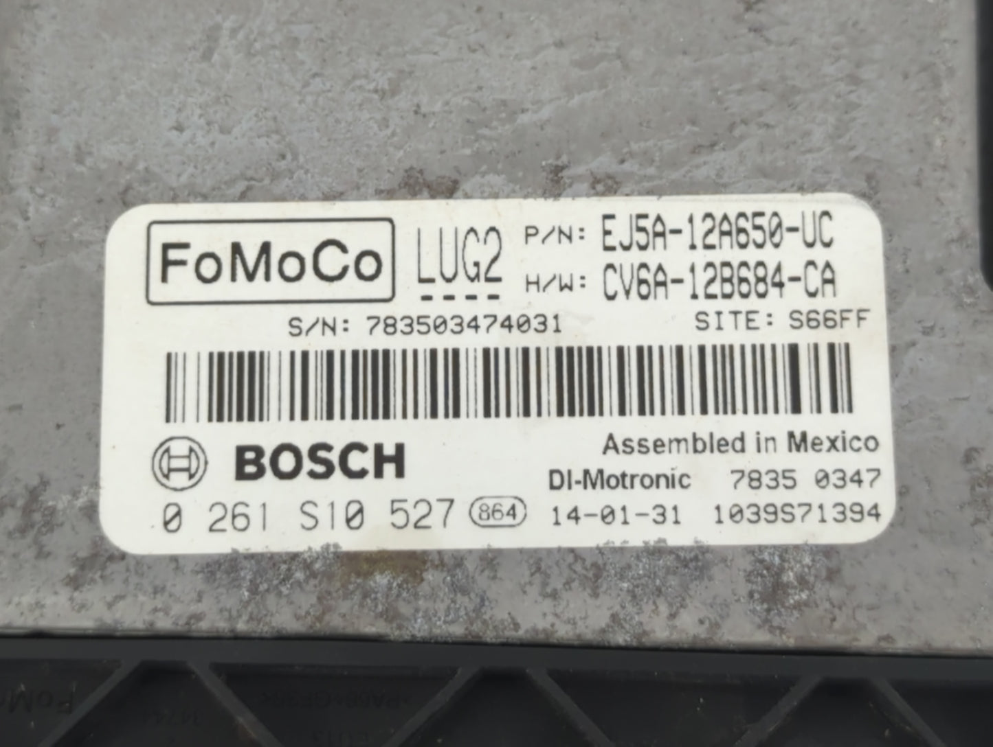 2013-2016 Ford Escape PCM Engine Control Computer ECU ECM PCU OEM P/N:DJ5A-12A650-UA CV6A-12B684-DA Fits Fits 2013 2014 2015