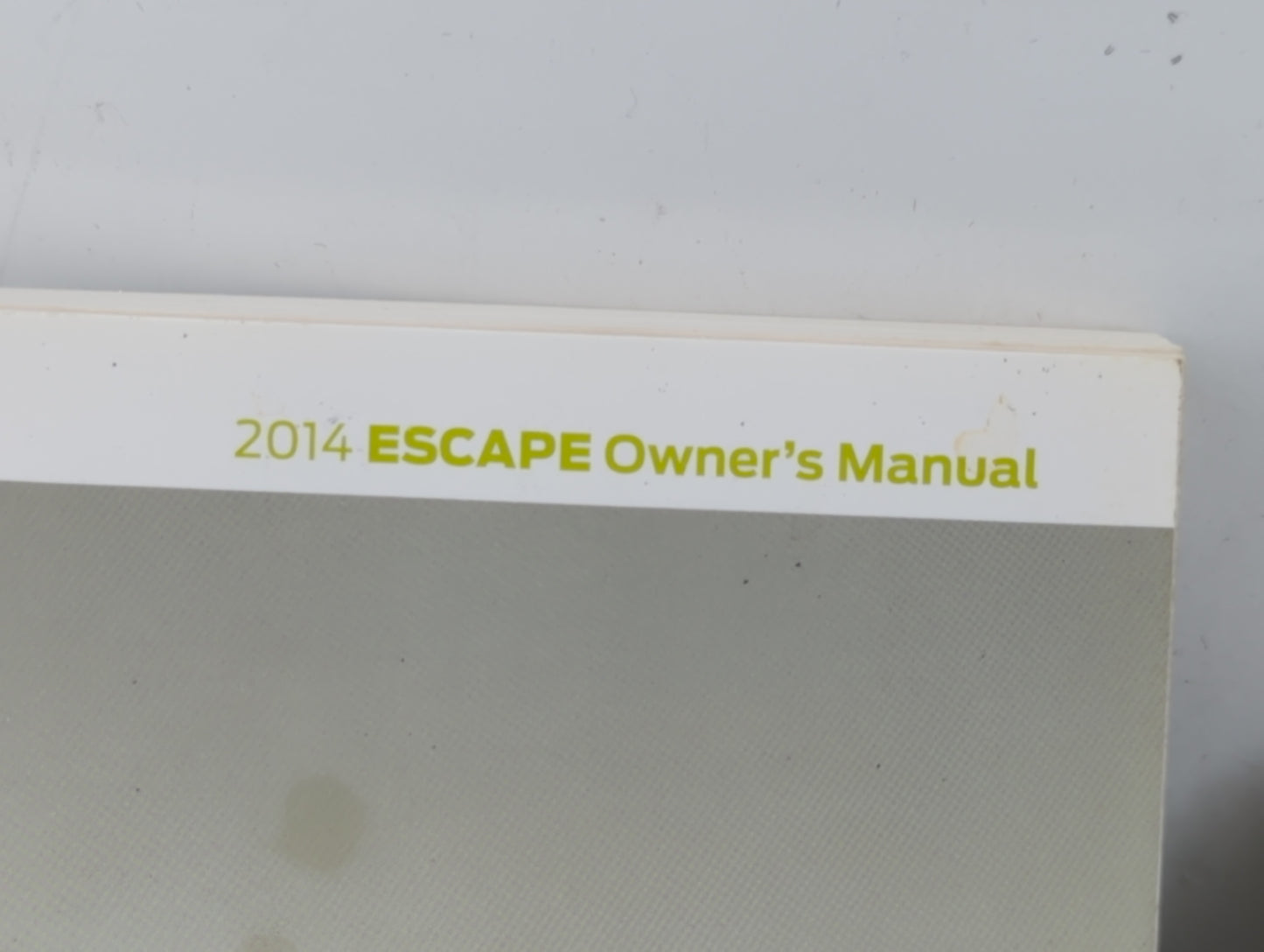 2014 Ford Escape Owners Manual Book Guide P/N:EJ5J 19A321 AB OEM Used Auto Parts - Oemusedautoparts1.com