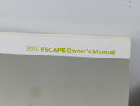 2014 Ford Escape Owners Manual Book Guide P/N:EJ5J 19A321 AB OEM Used Auto Parts - Oemusedautoparts1.com