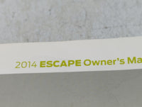 2014 Ford Escape Owners Manual Book Guide P/N:EJ5J 19A321 AB OEM Used Auto Parts - Oemusedautoparts1.com