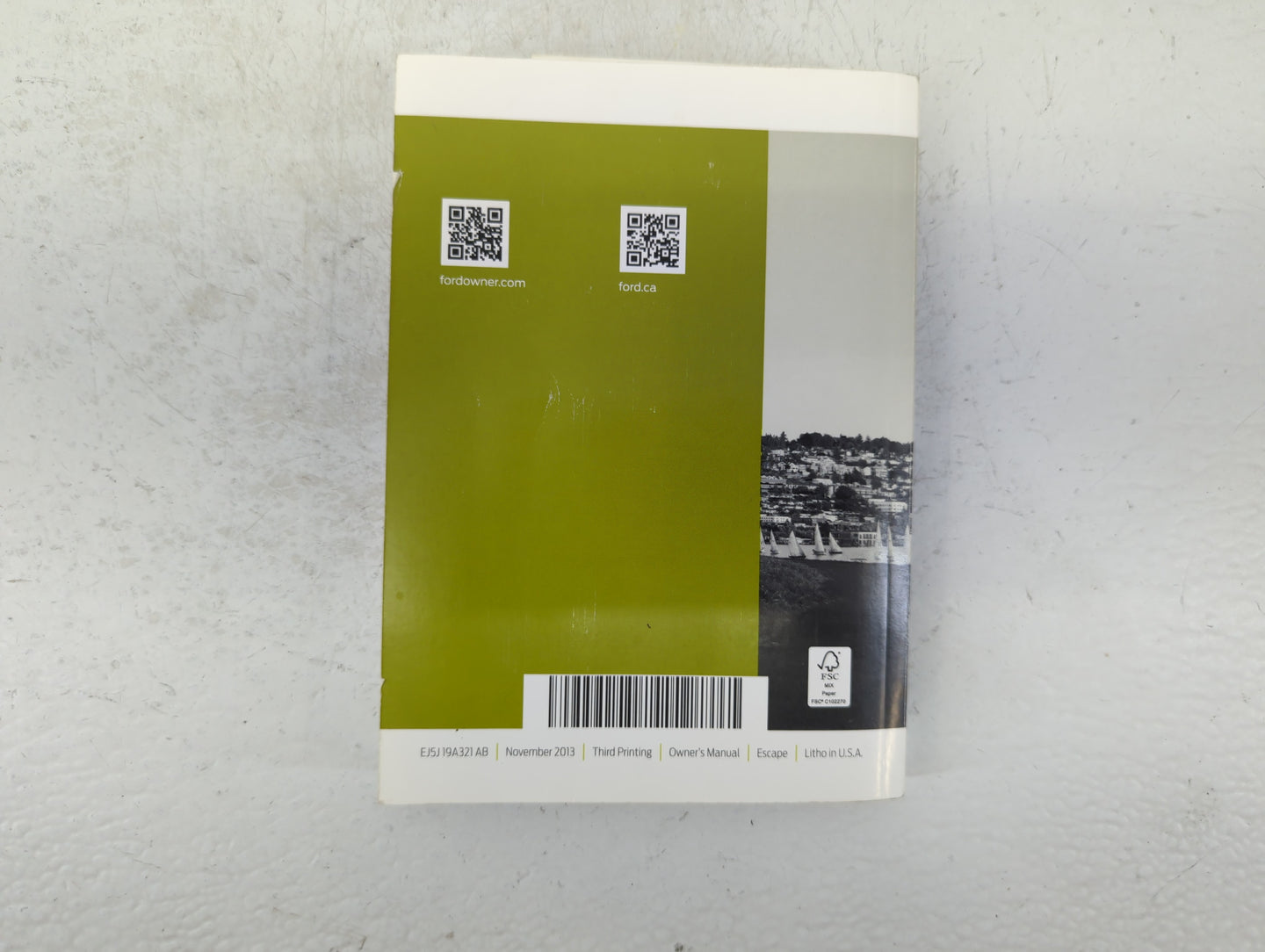 2014 Ford Escape Owners Manual Book Guide P/N:EJ5J 19A321 AB OEM Used Auto Parts - Oemusedautoparts1.com