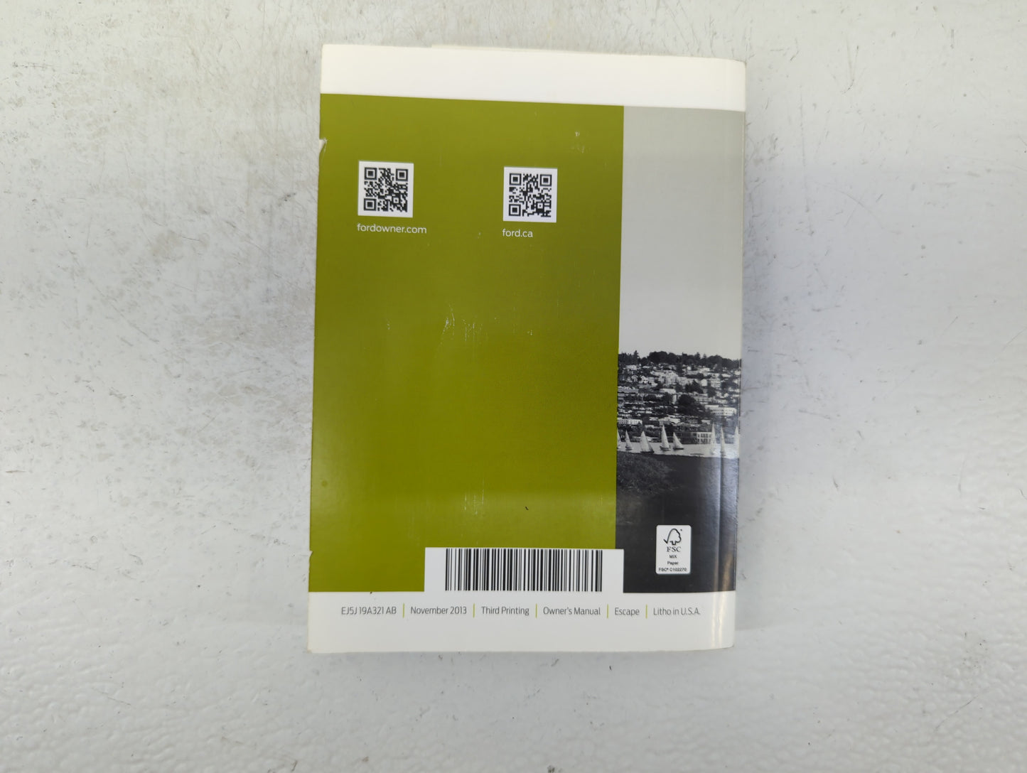 2014 Ford Escape Owners Manual Book Guide P/N:EJ5J 19A321 AB OEM Used Auto Parts - Oemusedautoparts1.com
