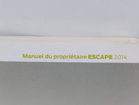 2014 Ford Escape Owners Manual Book Guide P/N:EJ5J19A321 BA OEM Used Auto Parts - Oemusedautoparts1.com