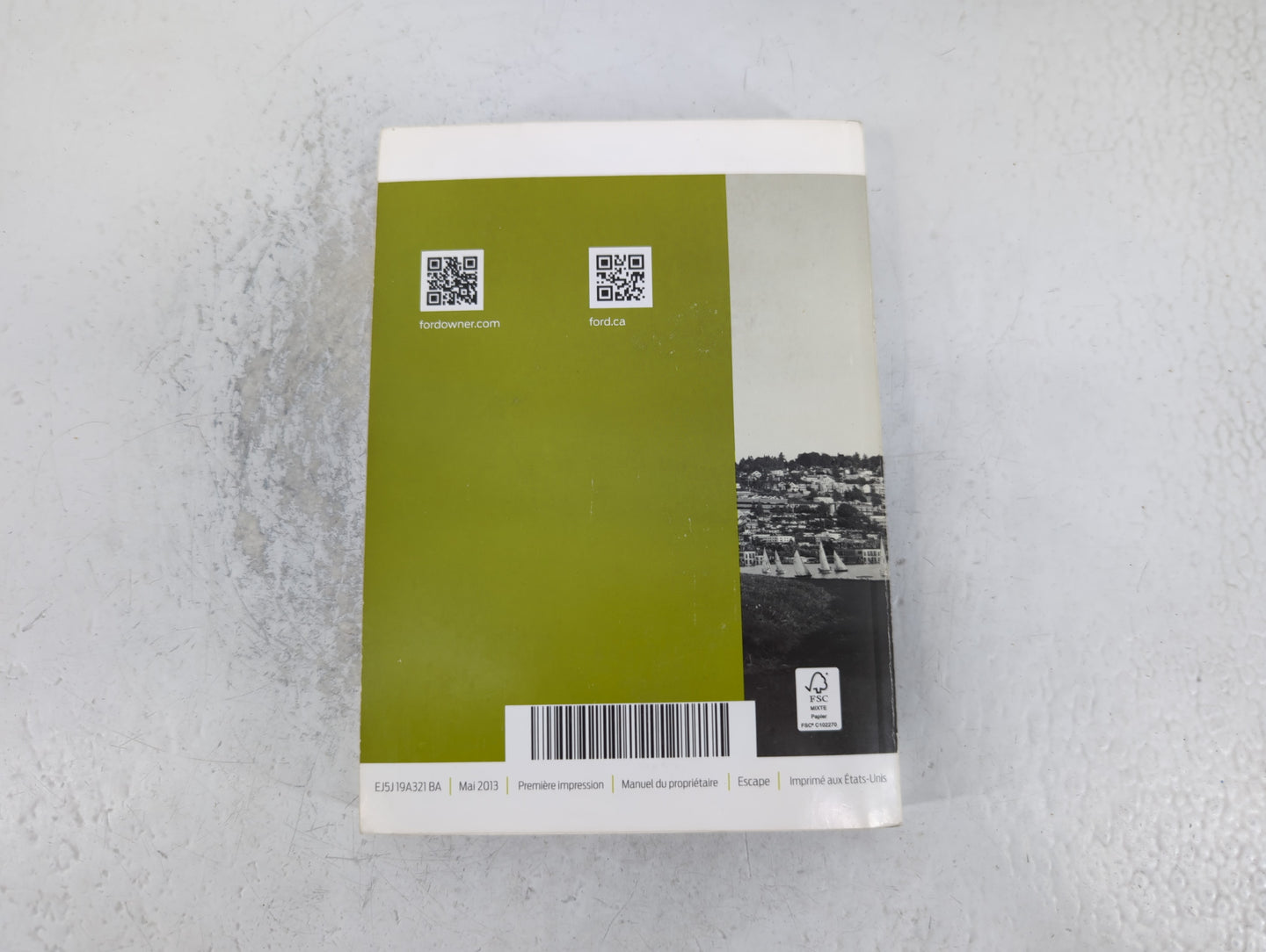 2014 Ford Escape Owners Manual Book Guide P/N:EJ5J19A321 BA OEM Used Auto Parts - Oemusedautoparts1.com