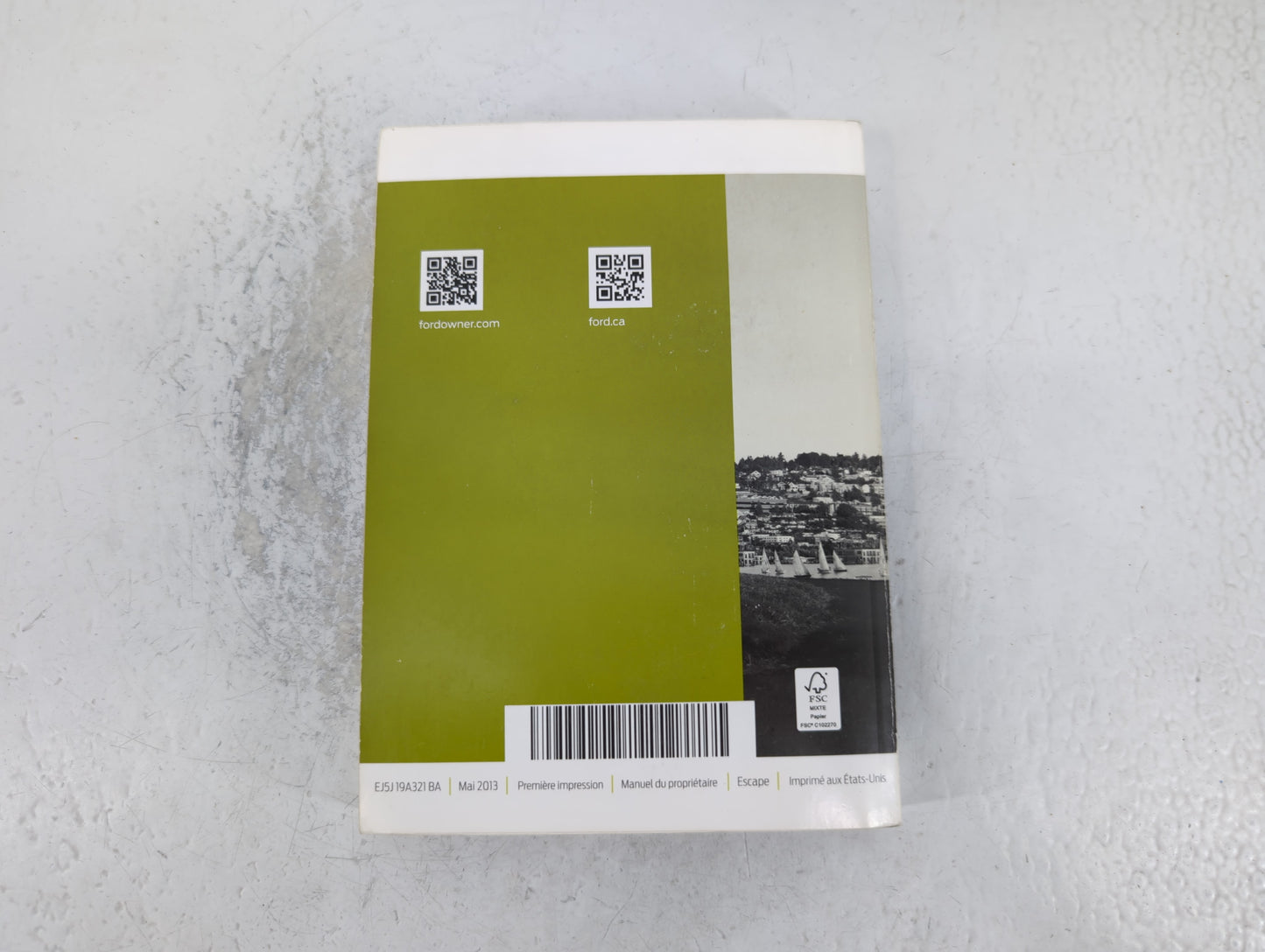 2014 Ford Escape Owners Manual Book Guide P/N:EJ5J19A321 BA OEM Used Auto Parts - Oemusedautoparts1.com