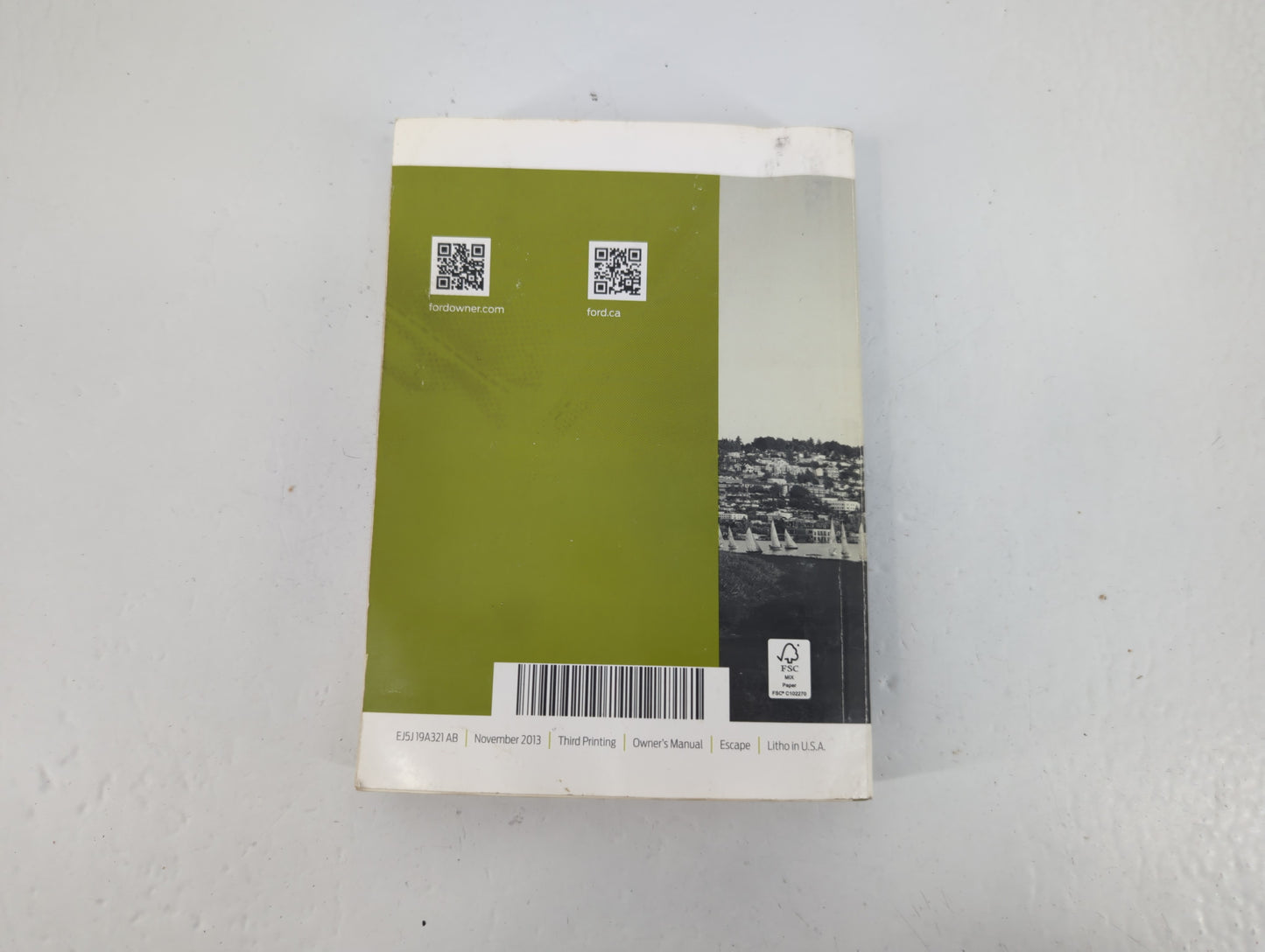 2014 Ford Escape Owners Manual Book Guide P/N:EJ5J 19A321 AB OEM Used Auto Parts - Oemusedautoparts1.com