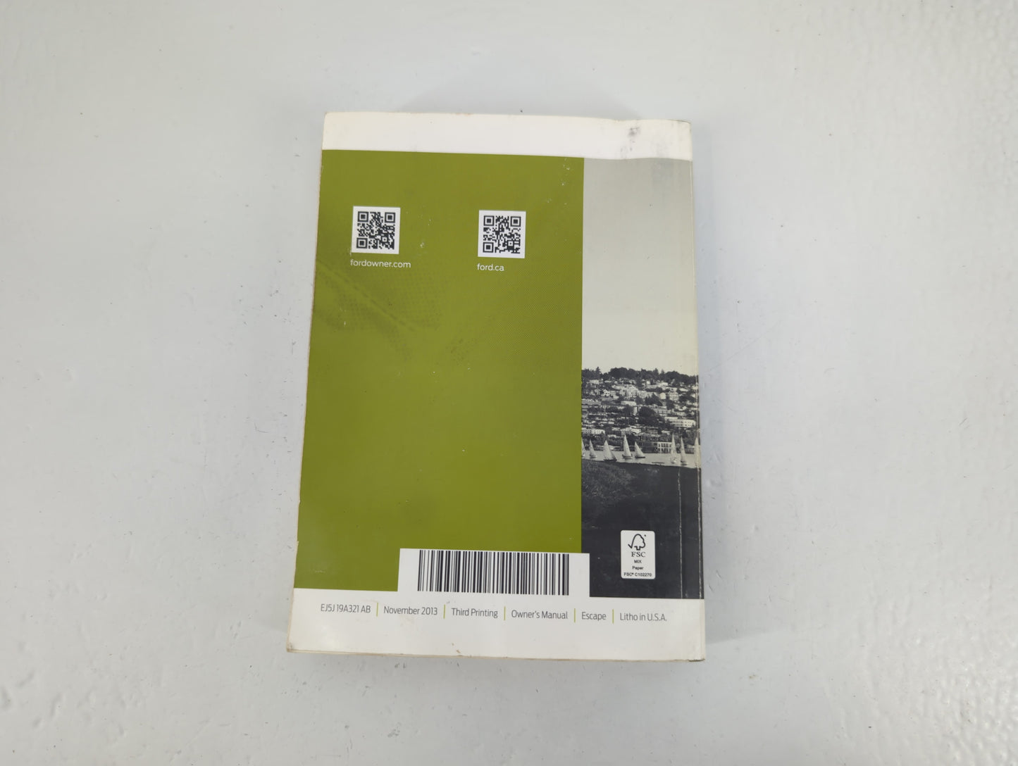 2014 Ford Escape Owners Manual Book Guide P/N:EJ5J 19A321 AB OEM Used Auto Parts - Oemusedautoparts1.com