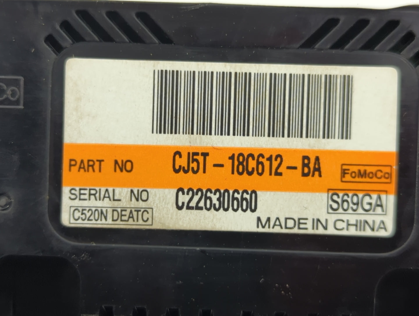 2013-2015 Ford Escape Climate Control Module Temperature AC/Heater Replacement P/N:CJ5T-18C612-BA Fits Fits 2013 2014 2015 O