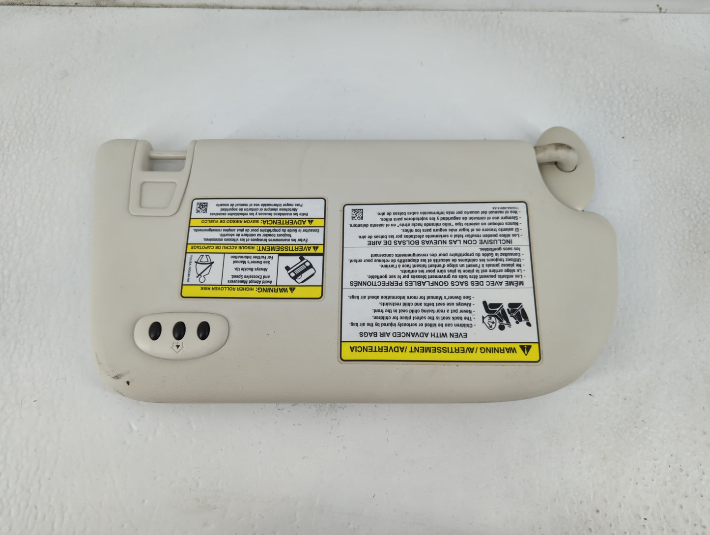 2013-2019 Ford Escape Sun Visor Shade Replacement Driver Left Mirror Fits Fits 2013 2014 2015 2016 2017 2018 2019 OEM Used A