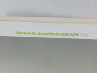 2014 Ford Escape Owners Manual Book Guide P/N:EJ5J 19A321 BA OEM Used Auto Parts - Oemusedautoparts1.com