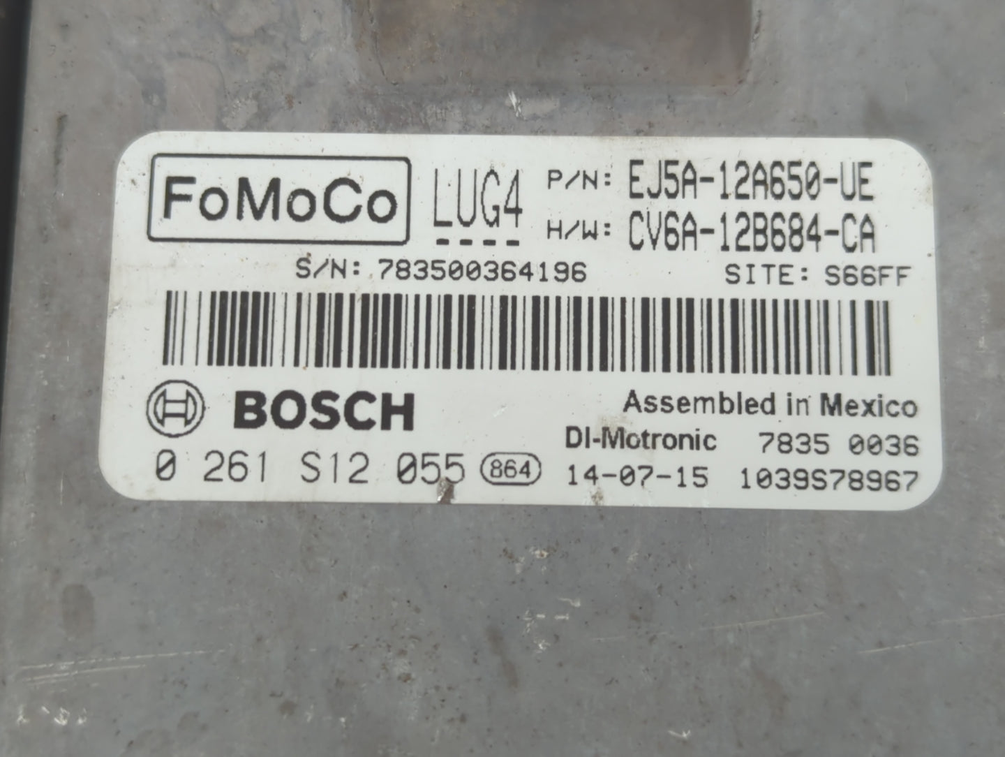 2013-2016 Ford Escape PCM Engine Control Computer ECU ECM PCU OEM P/N:CV6A-12B684-CA EJ5A-12A650-UE Fits Fits 2013 2014 2015