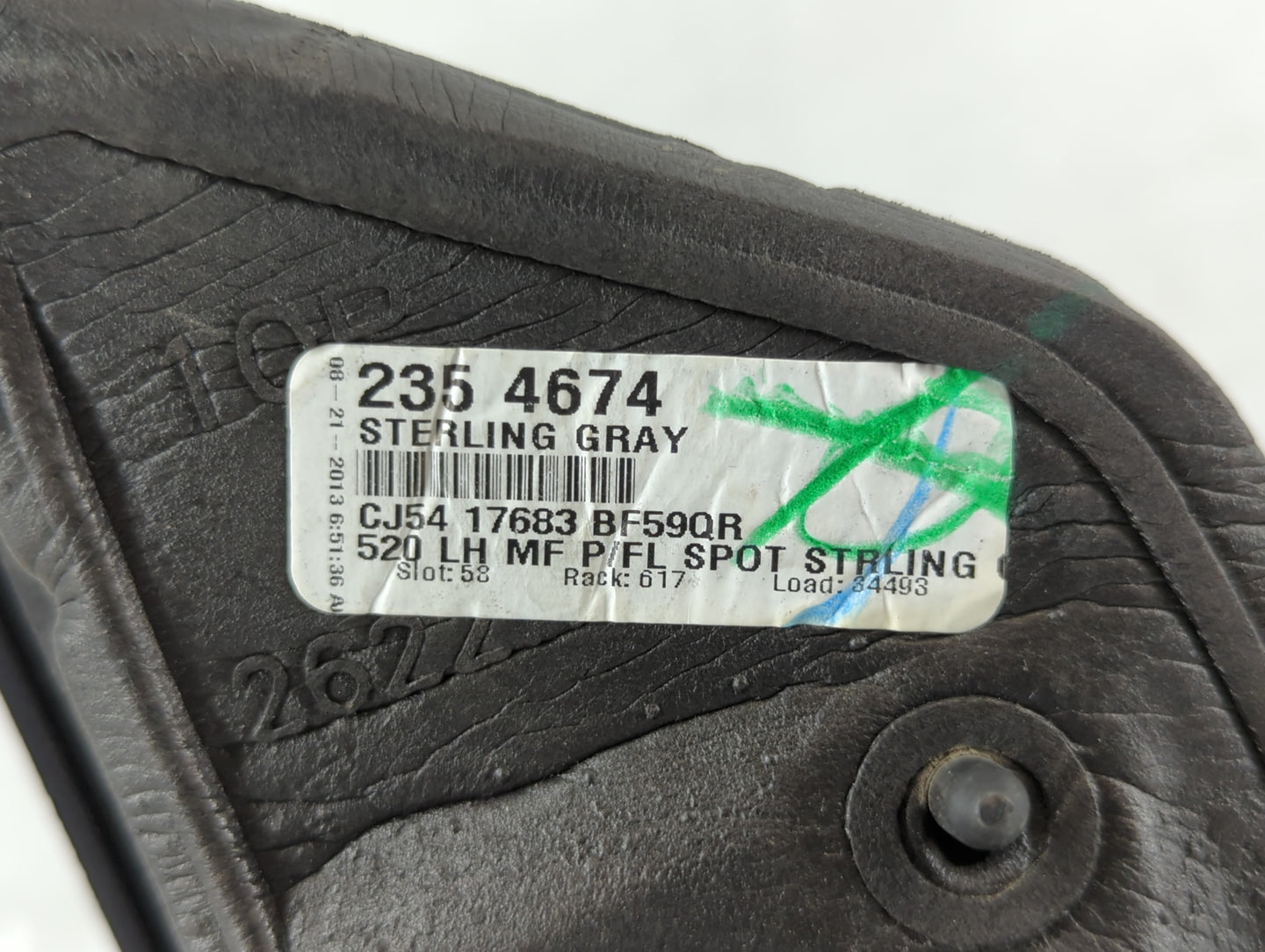 2014 Ford Escape Driver Left Side View Manual Door Mirror Grey - Oemusedautoparts1.com