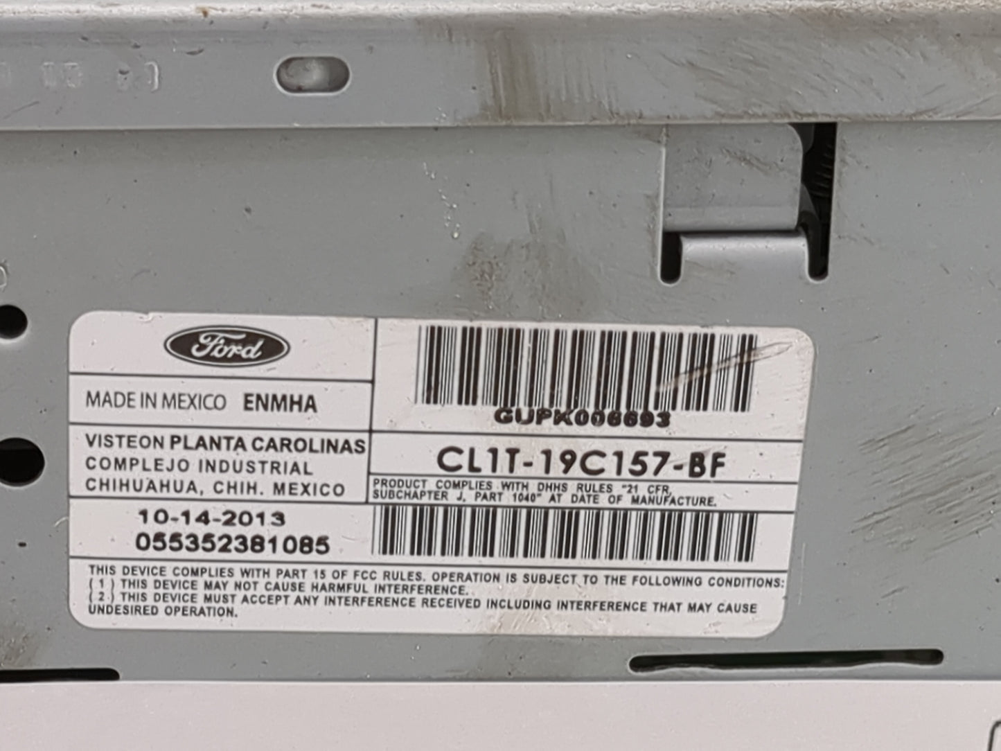 2014 Ford Expedition Radio AM FM Cd Player Receiver Replacement P/N:CL1T-19C157-BF Fits OEM Used Auto Parts - Oemusedautopar