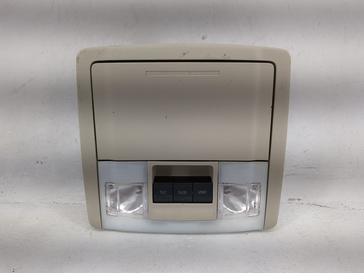 2014 Ford Expedition Overhead Roof Console Tan - Oemusedautoparts1.com