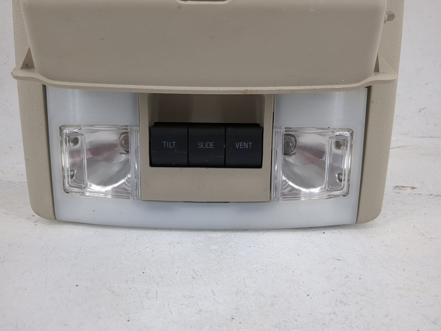 2014 Ford Expedition Overhead Roof Console Tan - Oemusedautoparts1.com