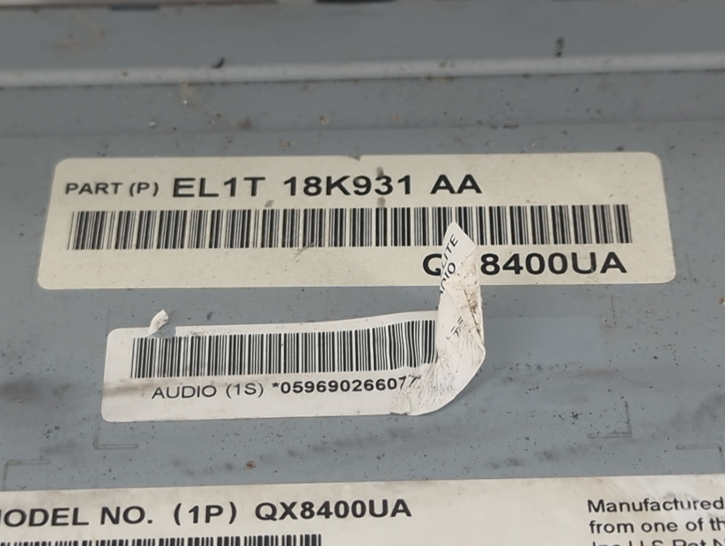2014 Ford Expedition Radio AM FM Cd Player Receiver Replacement P/N:EL1T 18K931 AA QX8400UA Fits OEM Used Auto Parts - Oemus