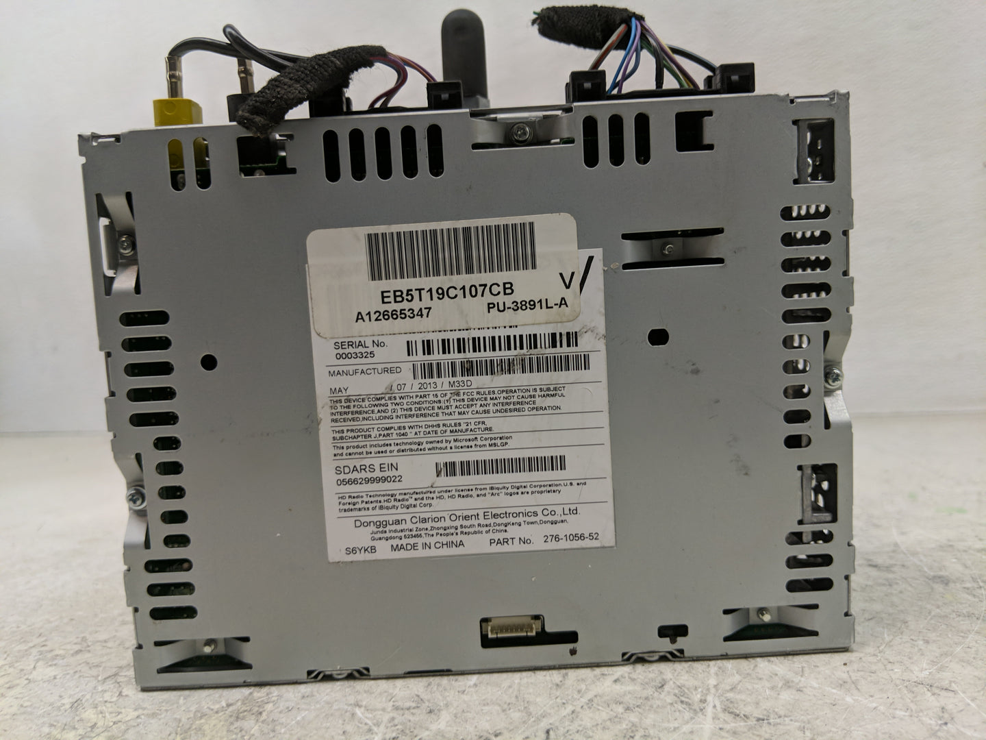 2014 Ford Explorer Radio AM FM Cd Player Receiver Replacement P/N:A12665347 EB5T-19C107-CB Fits OEM Used Auto Parts - Oemuse