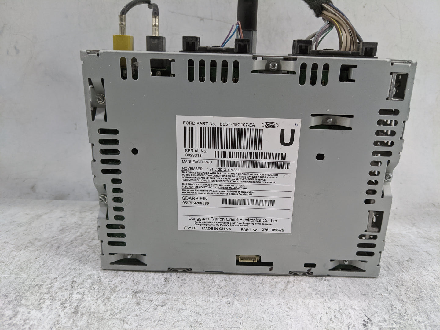 2014 Ford Explorer Radio AM FM Cd Player Receiver Replacement P/N:PU-3910L-C EB5T-19C107-EA, 276-1056-76 Fits OEM Used Auto 