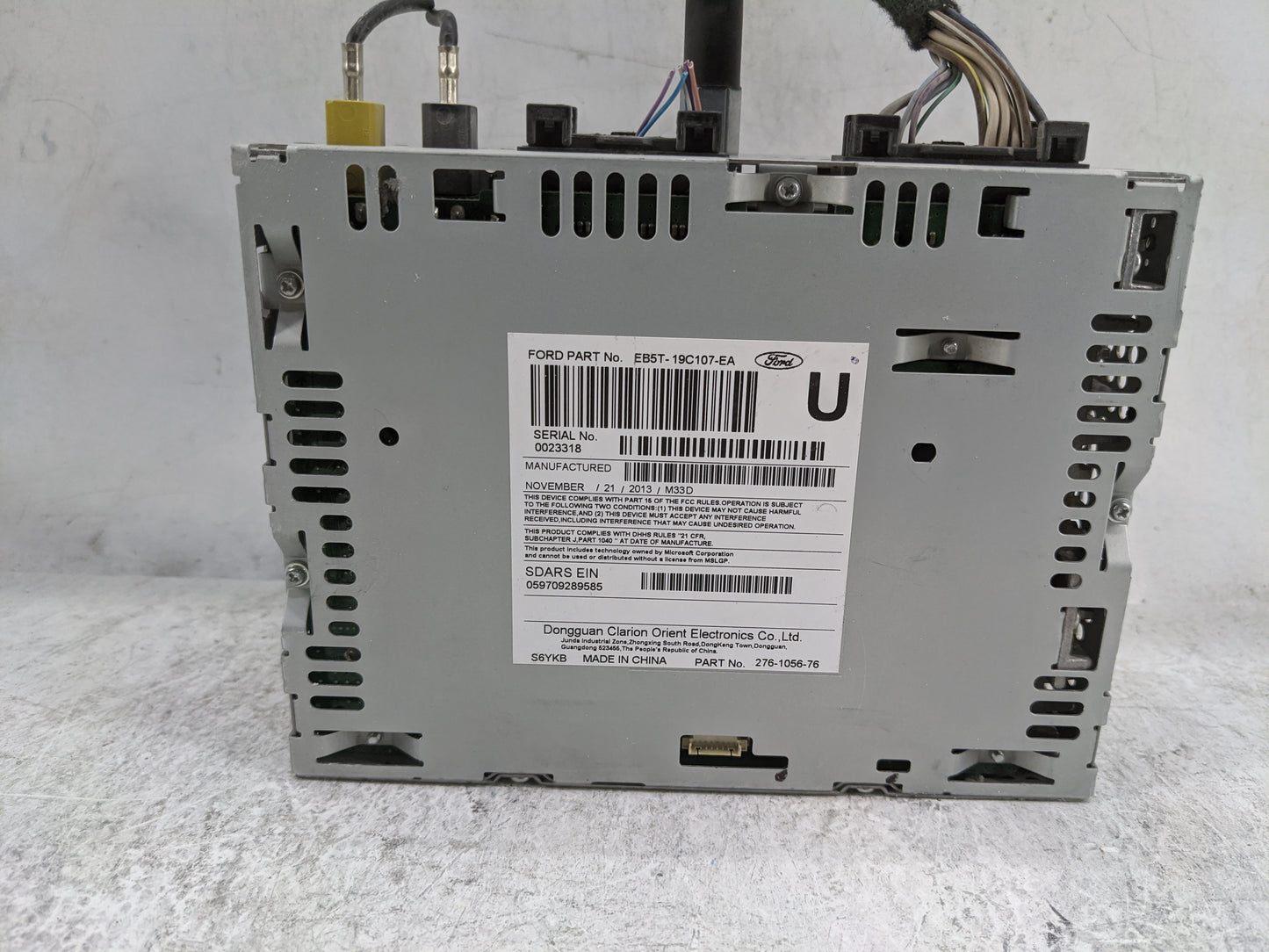 2014 Ford Explorer Radio AM FM Cd Player Receiver Replacement P/N:PU-3910L-C EB5T-19C107-EA, 276-1056-76 Fits OEM Used Auto 
