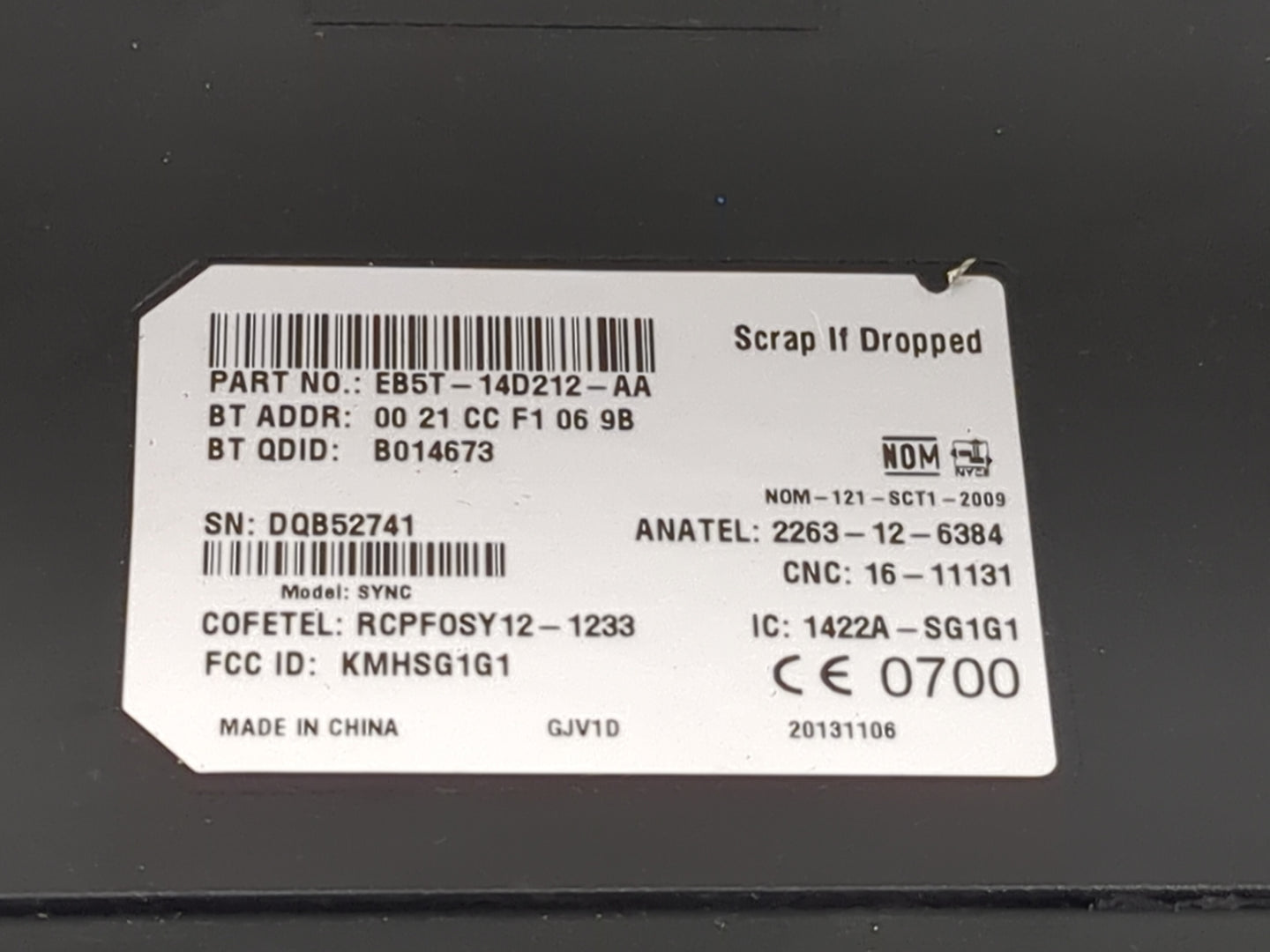 2014-2015 Ford Explorer Communication Control Module 1481117 - Oemusedautoparts1.com