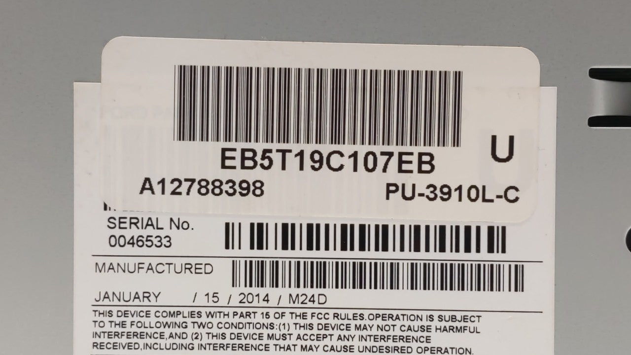 2014 Ford Explorer Radio AM FM Cd Player Receiver Replacement P/N:EB5T-19C107-EC EB5T-19C107-EB, EB5T-19C107-EA Fits OEM Use
