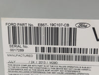 2014 Ford Explorer Radio AM FM Cd Player Receiver Replacement P/N:EB5T19C107CB EB5T-19C107-CB Fits OEM Used Auto Parts - Oem