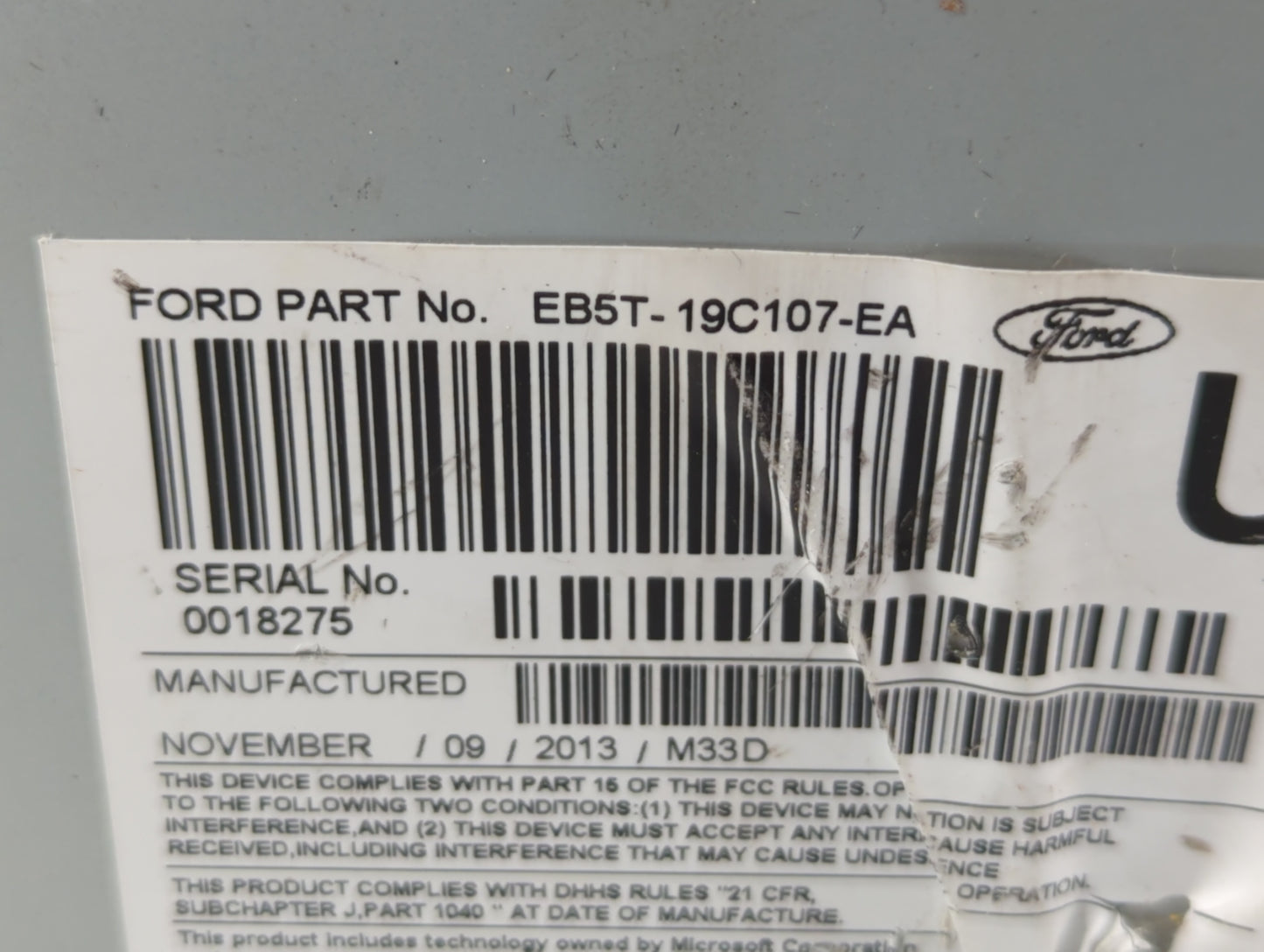 2014-2014 Ford Explorer Am Fm Cd Player Radio Receiver - Oemusedautoparts1.com