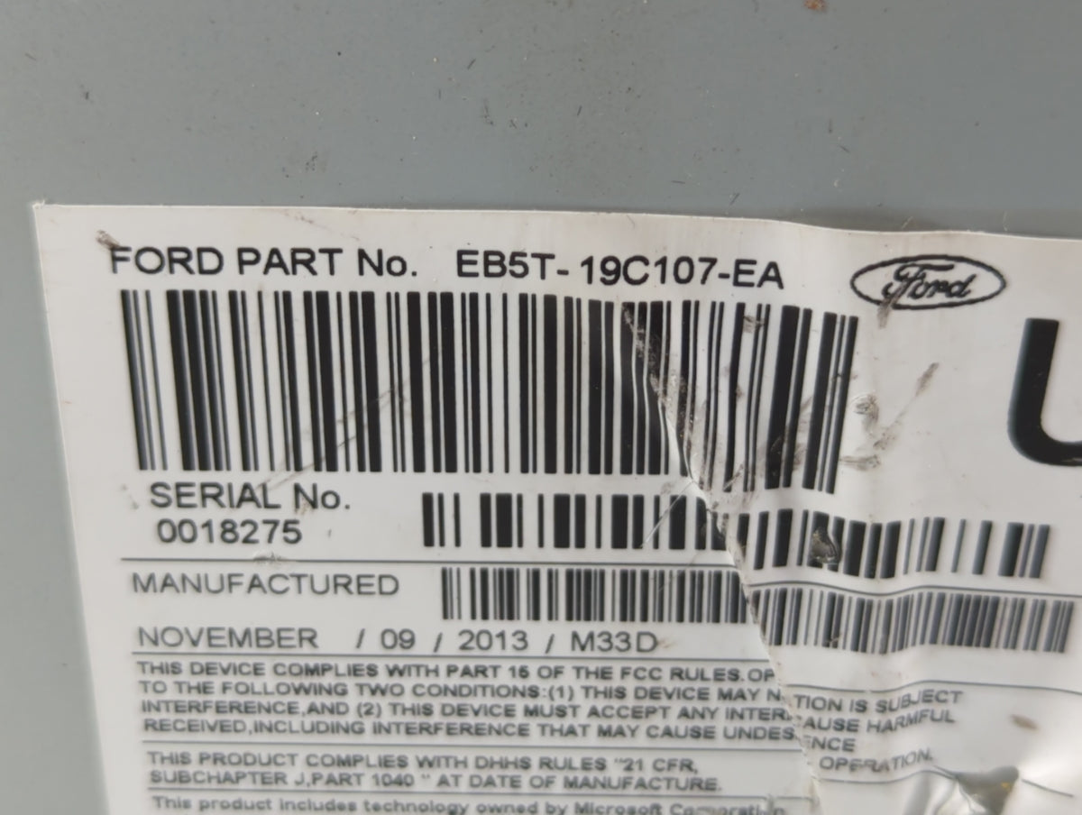 2014-2014 Ford Explorer Am Fm Cd Player Radio Receiver 510884 - Oemusedautoparts1.com