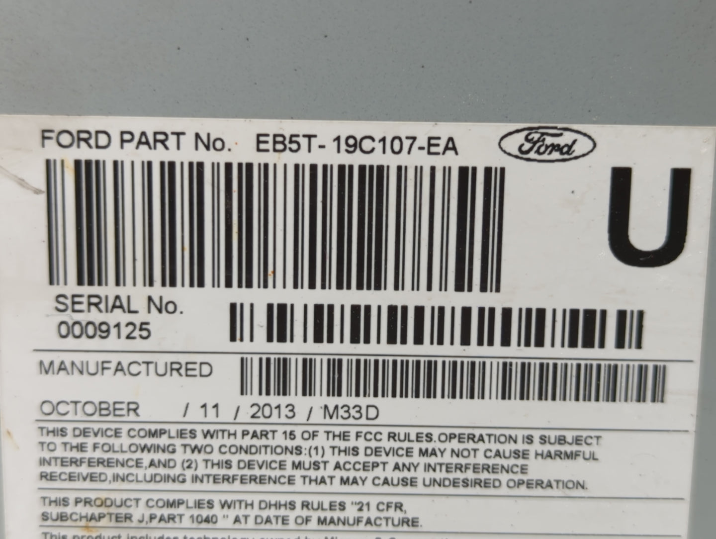 2014-2015 Ford Explorer Am Fm Cd Player Radio Receiver - Oemusedautoparts1.com