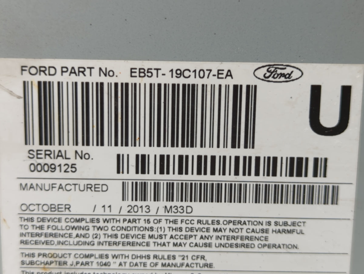 2014-2015 Ford Explorer Am Fm Cd Player Radio Receiver 549222 - Oemusedautoparts1.com
