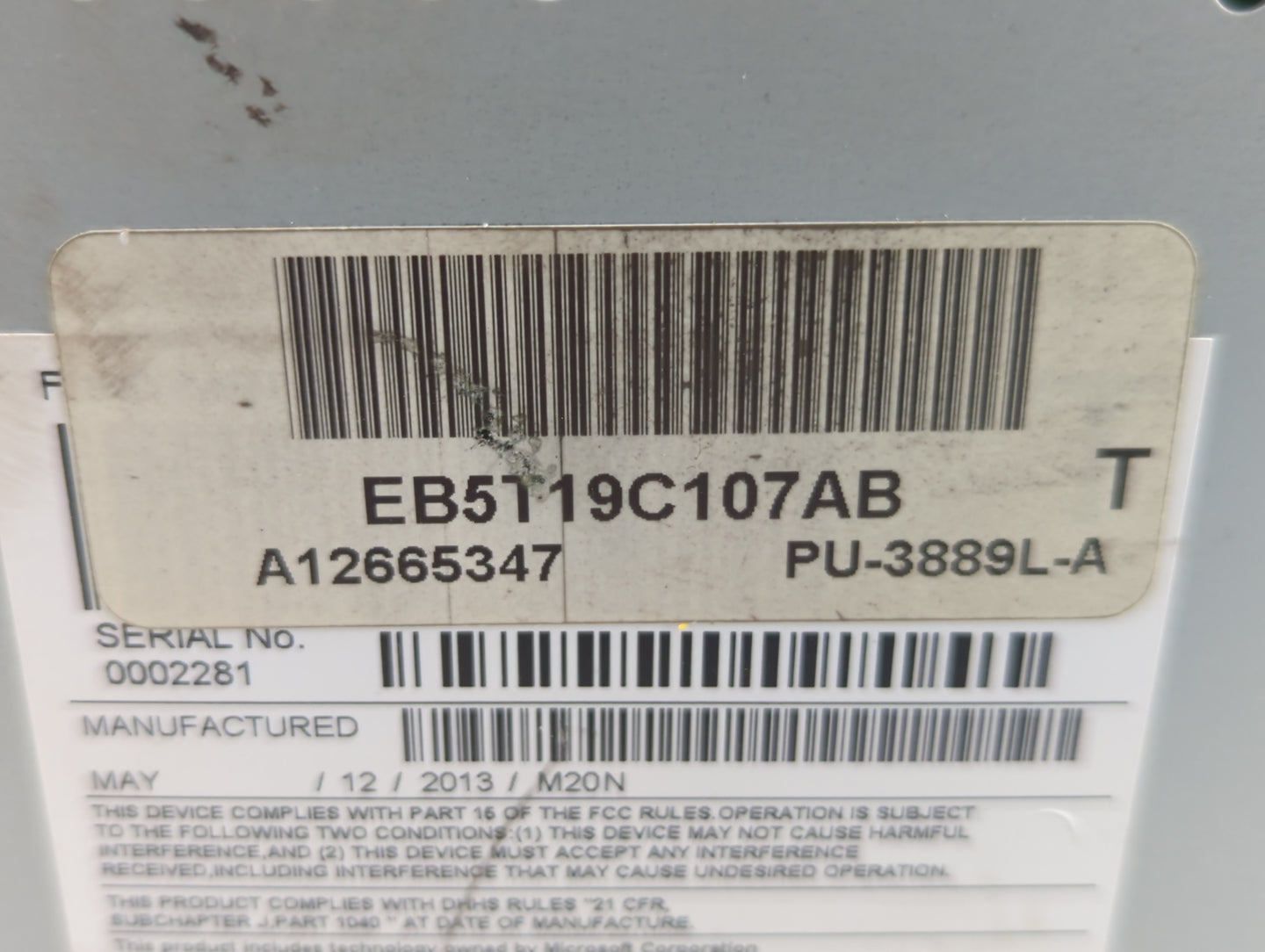 2013-2014 Ford Explorer Am Fm Cd Player Radio Receiver - Oemusedautoparts1.com