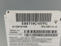 2014 Ford Explorer Radio AM FM Cd Player Receiver Replacement P/N:EB5T19C107FC 84764225 Fits OEM Used Auto Parts - Oemusedau