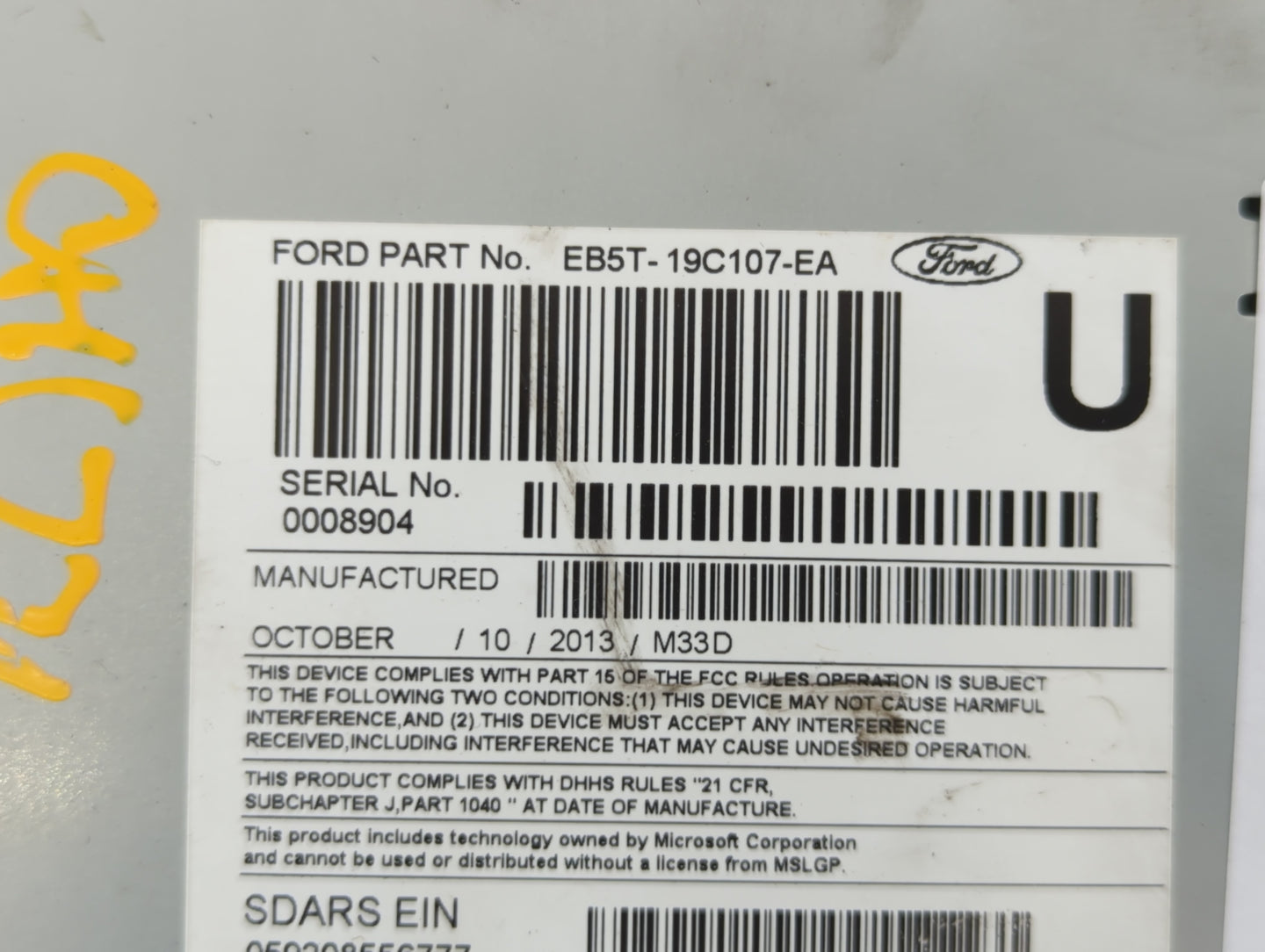 2014-2014 Ford Explorer Am Fm Cd Player Radio Receiver - Oemusedautoparts1.com
