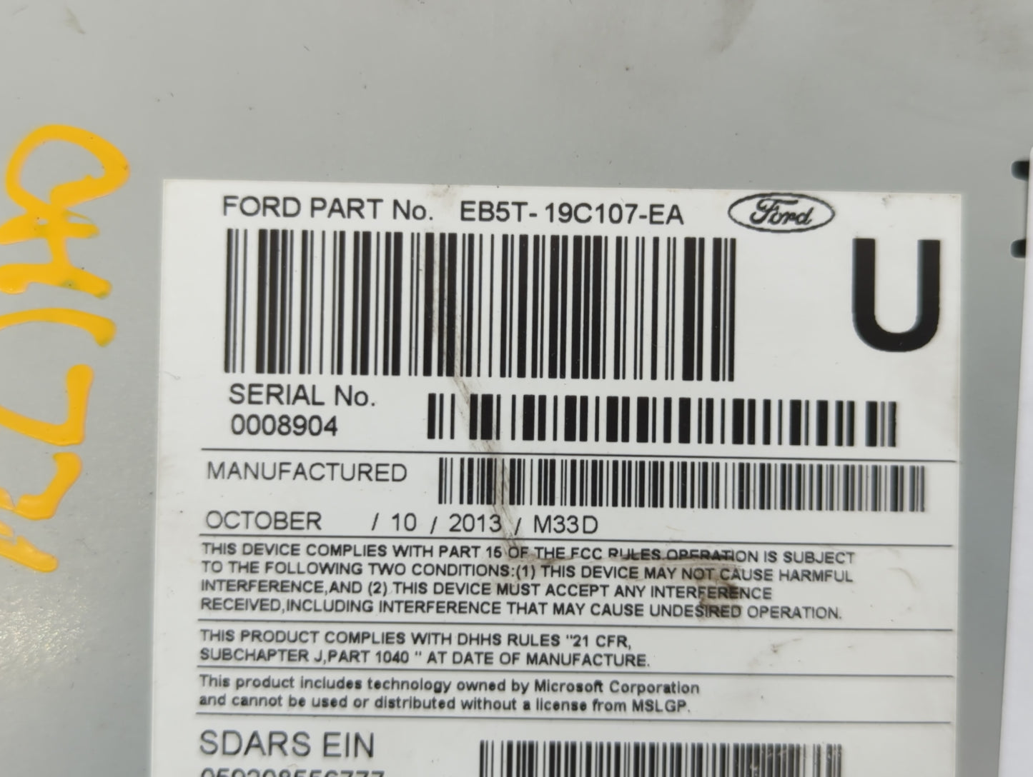 2014-2014 Ford Explorer Am Fm Cd Player Radio Receiver - Oemusedautoparts1.com