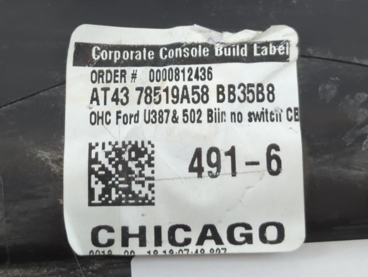 2014 Ford Explorer Overhead Roof Console - Oemusedautoparts1.com