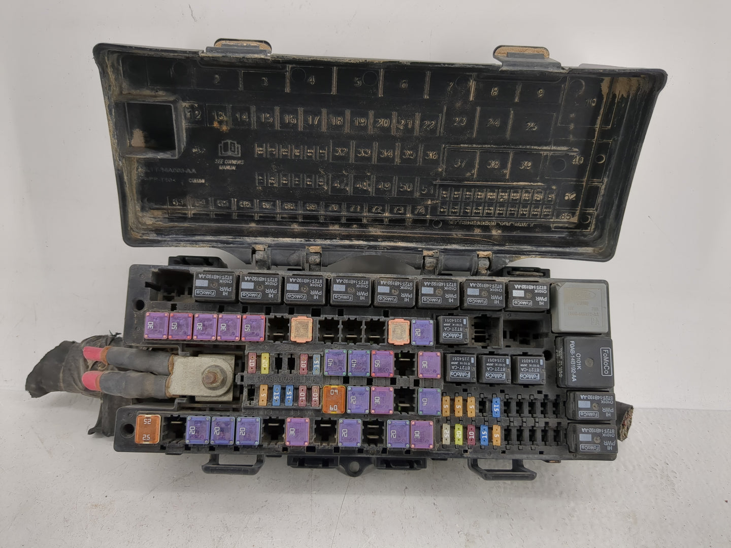 2011-2014 Ford F-150 Fusebox Fuse Box Panel Relay Module P/N:9L1T-14A003-AA Fits Fits 2011 2012 2013 2014 OEM Used Auto Part