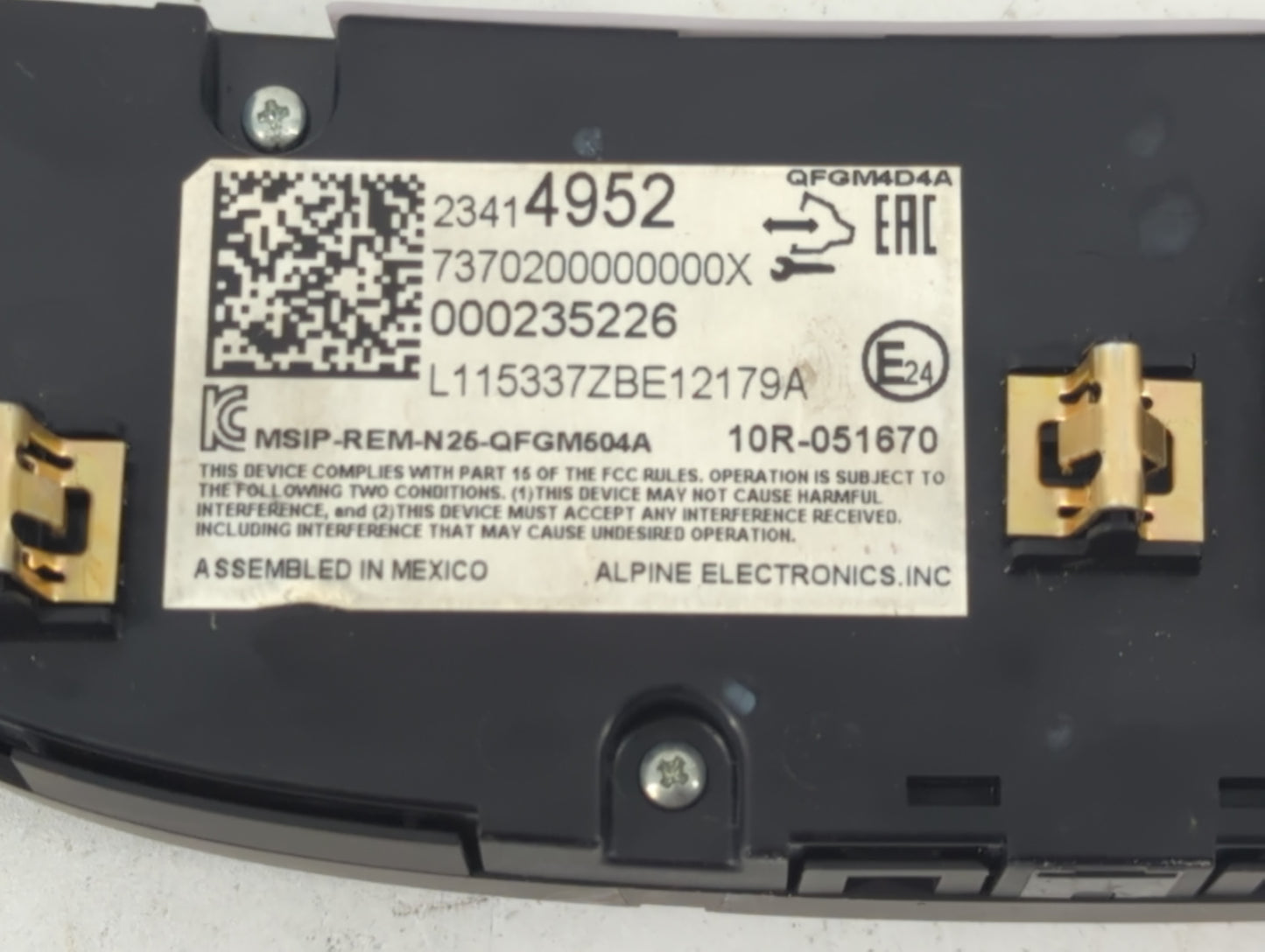 2013-2014 Ford F-150 Climate Control Module Temperature AC/Heater Replacement P/N:23414952 Fits Fits 2013 2014 OEM Used Auto