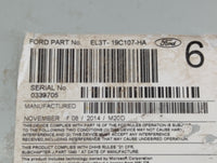 2014 Ford F-150 Radio AM FM Cd Player Receiver Replacement P/N:EL3T-19C107-HA Fits OEM Used Auto Parts - Oemusedautoparts1.c