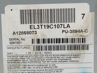 2014 Ford F-150 Radio AM FM Cd Player Receiver Replacement P/N:EL3T19C107LA Fits OEM Used Auto Parts - Oemusedautoparts1.com