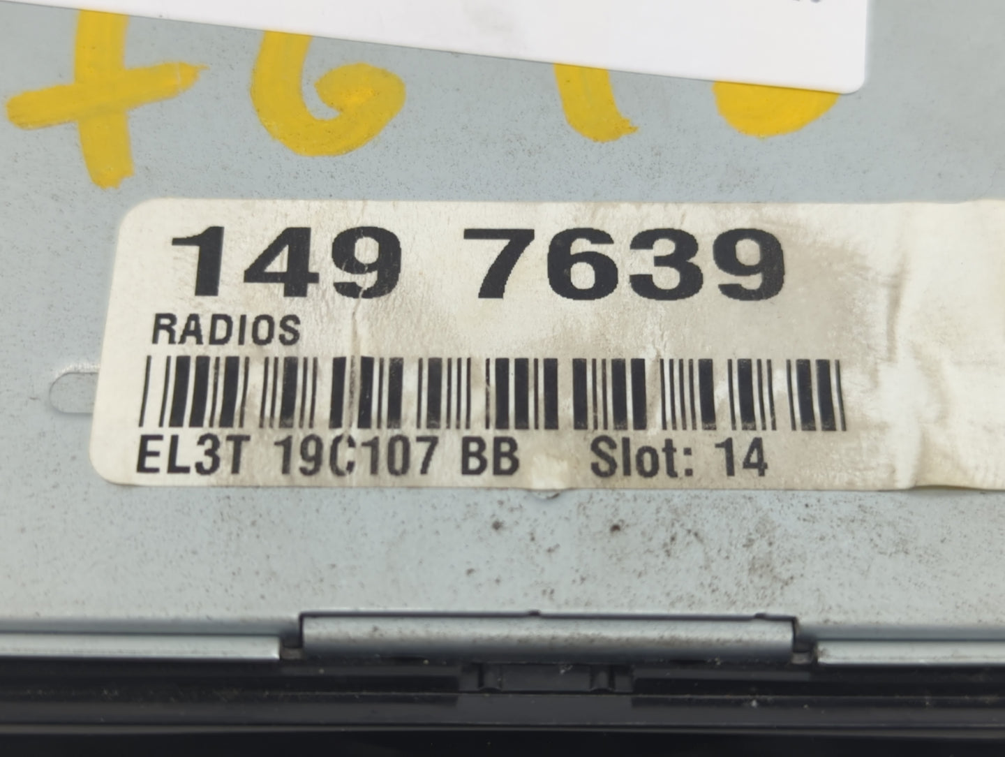 2014 Ford F-150 Radio AM FM Cd Player Receiver Replacement P/N:EL3T-19C107-BB Fits OEM Used Auto Parts - Oemusedautoparts1.c