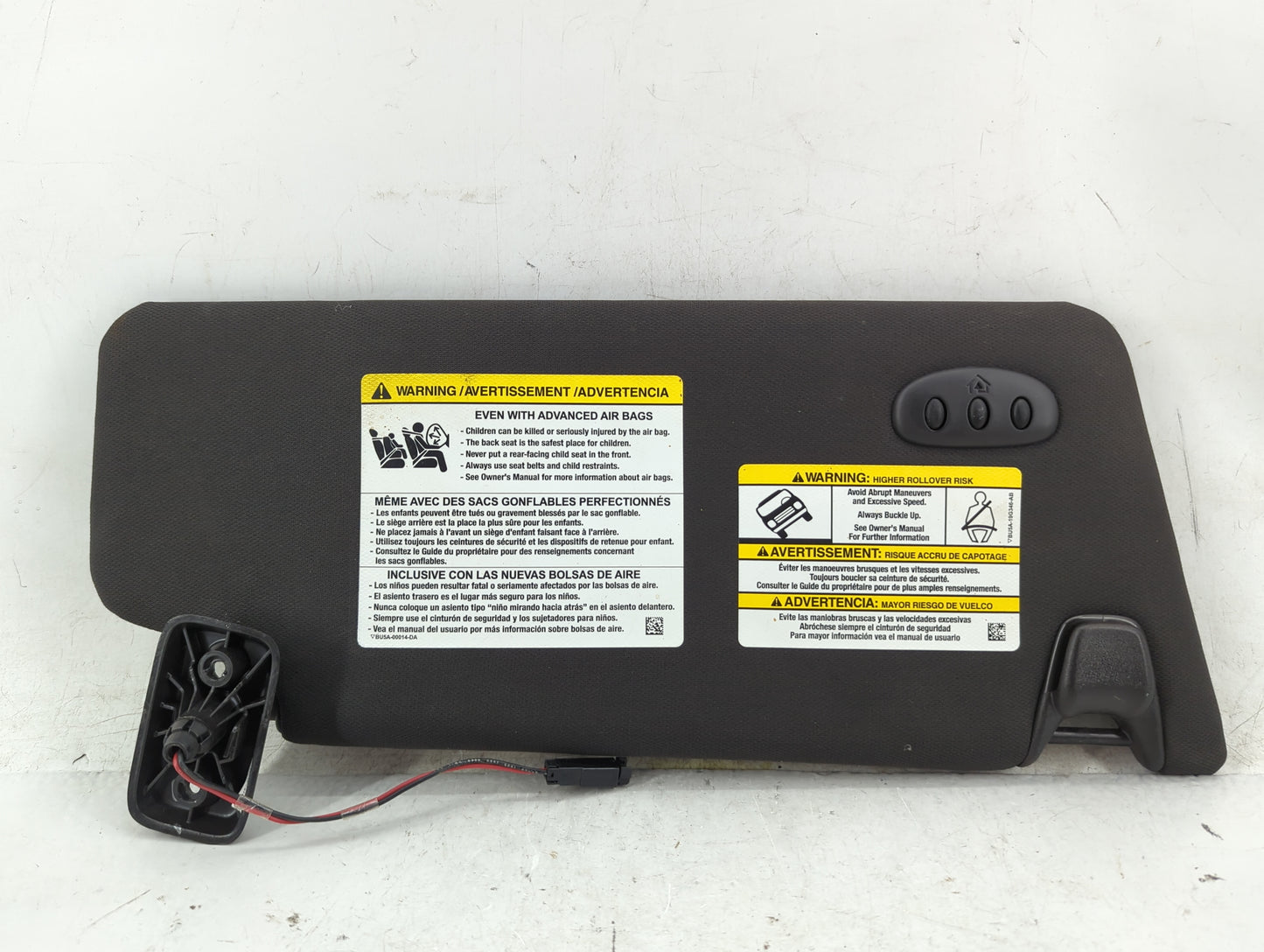 2014 Ford F-150 Sun Visor Shade Replacement Driver Left Mirror Fits OEM Used Auto Parts - Oemusedautoparts1.com