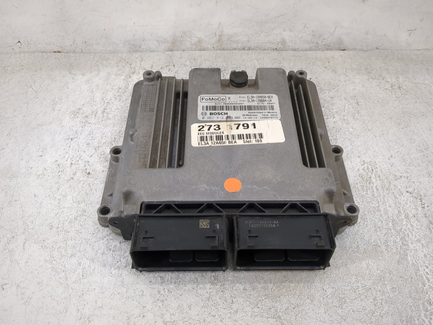 2014 Ford F-150 PCM Engine Control Computer ECU ECM PCU OEM P/N:EL3A-12A650-BEA DL3A-12B684-UA, 0261S12003 Fits OEM Used Aut