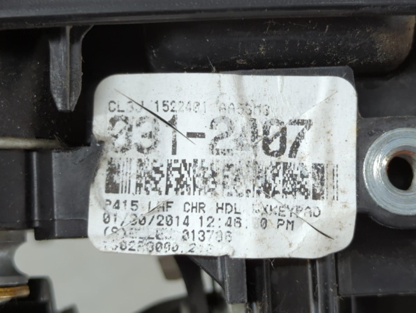 Ford F-150 Driver Front Left Door Handle Exterior Assembly Black 680387 - Oemusedautoparts1.com