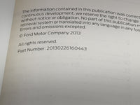 2014 Ford Fiesta Owners Manual Book Guide P/N:20130226160443 OEM Used Auto Parts - Oemusedautoparts1.com