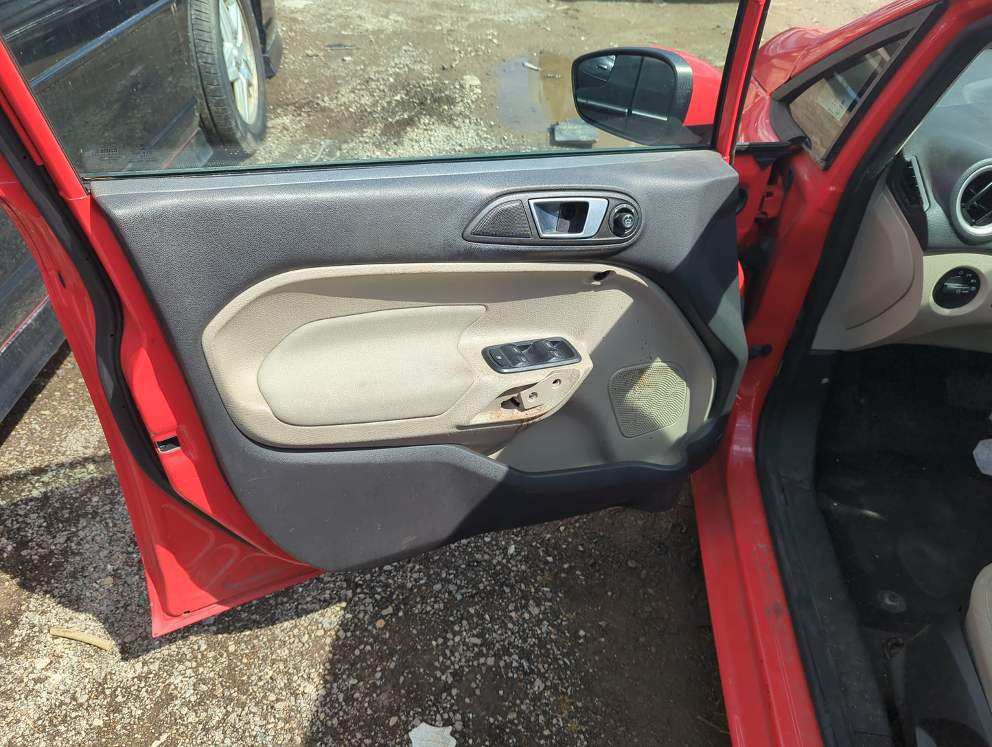 2014 Ford Fiesta Front Left Driver Interior Door Panel Trim - Oemusedautoparts1.com