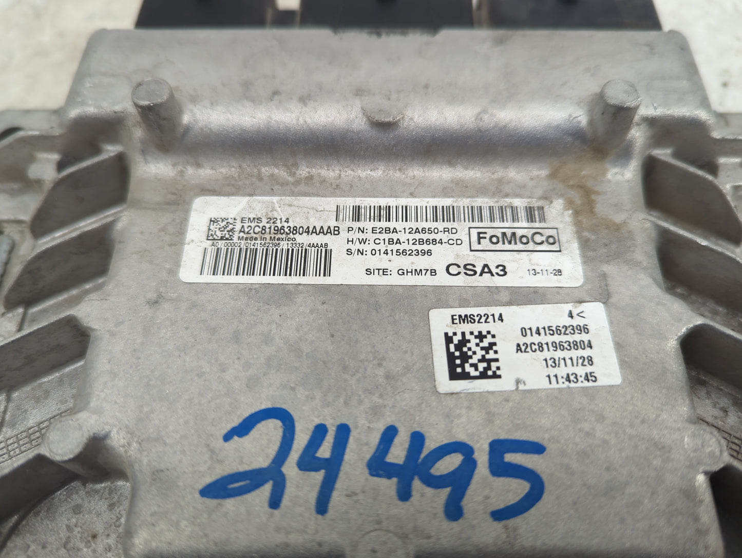 2014-2015 Ford Fiesta PCM Engine Control Computer ECU ECM PCU OEM P/N:A2C81963804AAAB E2BA-12A650-RD Fits Fits 2014 2015 OEM