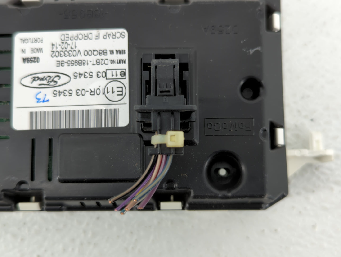 2014 Ford Fiesta Radio AM FM Cd Player Receiver Replacement P/N:E1110R-035345 Fits Fits 2004 2005 2006 2007 OEM Used Auto Pa