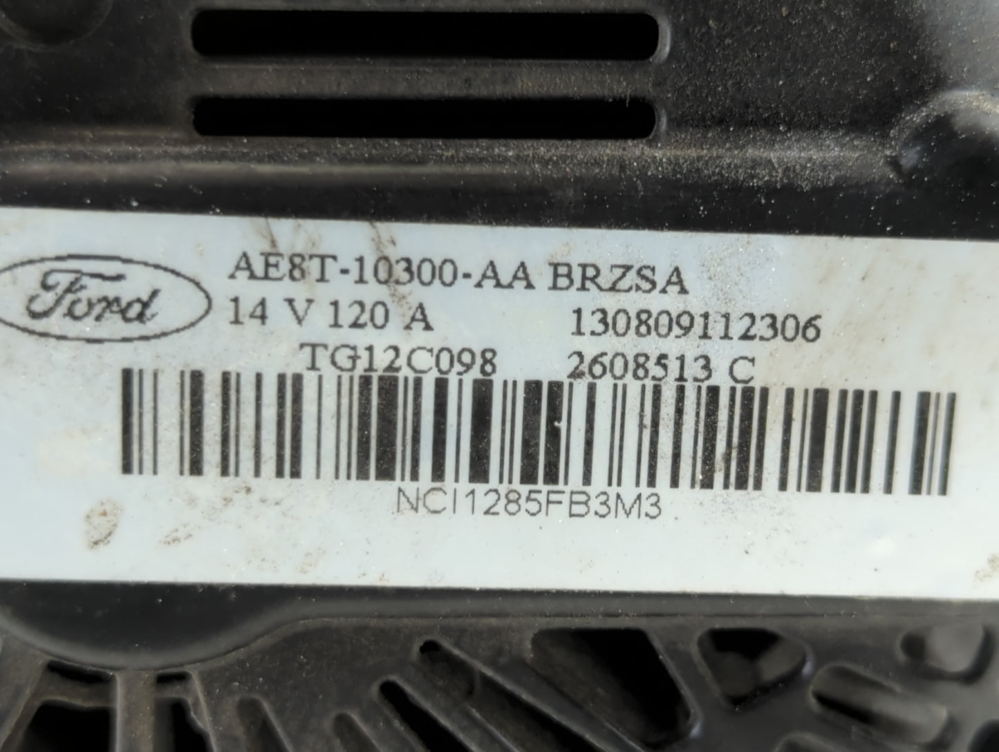 2011-2019 Ford Fiesta Alternator Replacement Generator Charging Assembly Engine OEM P/N:AE8T-10300-AA Fits OEM Used Auto Par