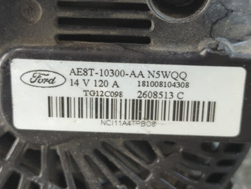 2011-2019 Ford Fiesta Alternator Replacement Generator Charging Assembly Engine OEM P/N:AE8T-10300-AA Fits OEM Used Auto Parts